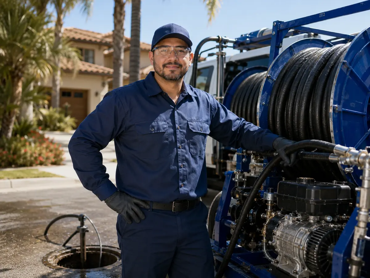 Hydro jet sewer cleaning in Gonzales