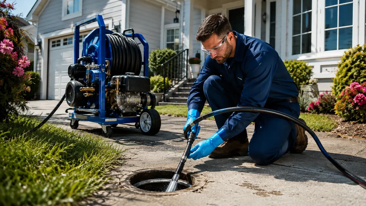 Residential Hydro Jet Drain Cleaning in Gonzales